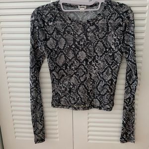Garage snake print see through shirt size Small.